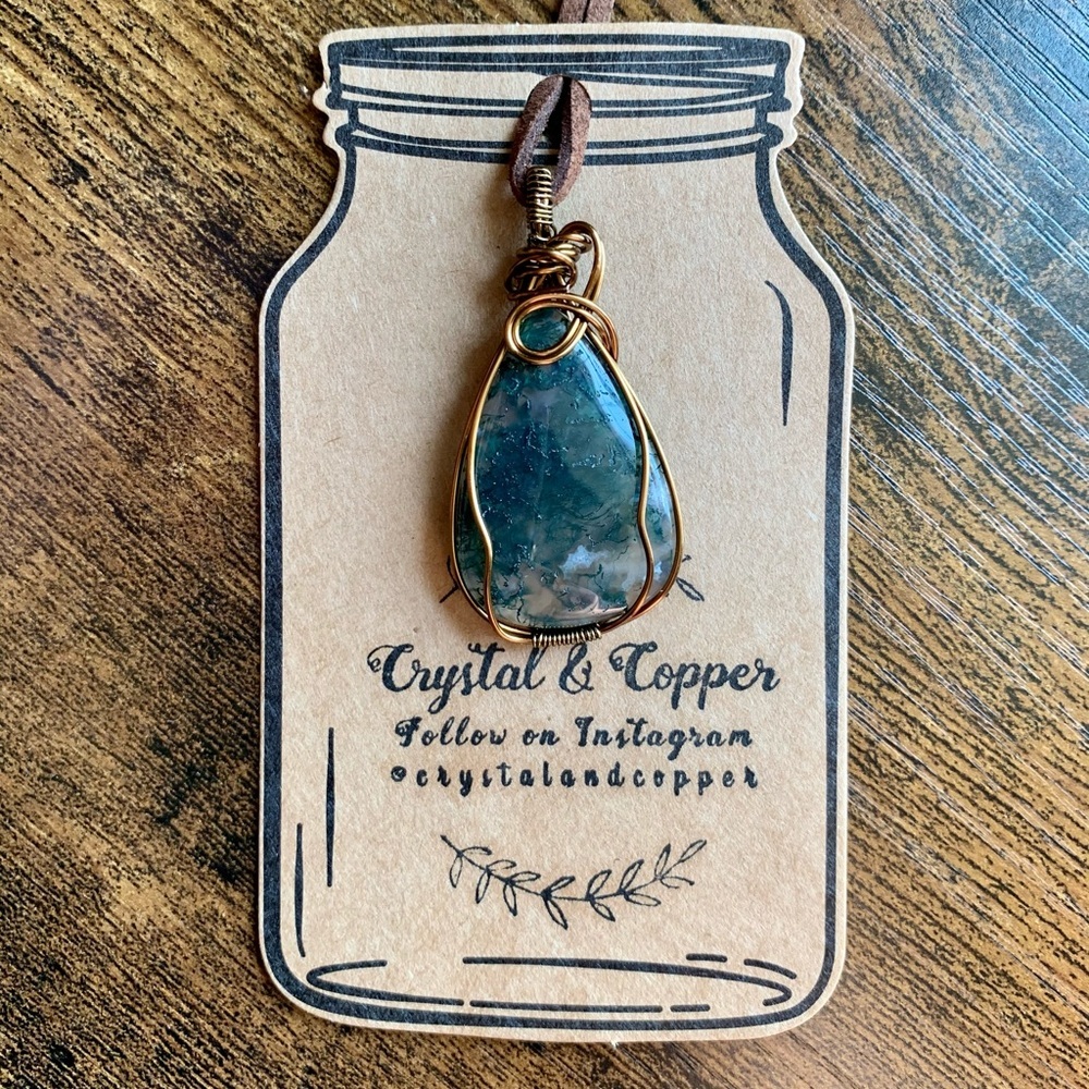 Handcrafted Moss Agate Pendant